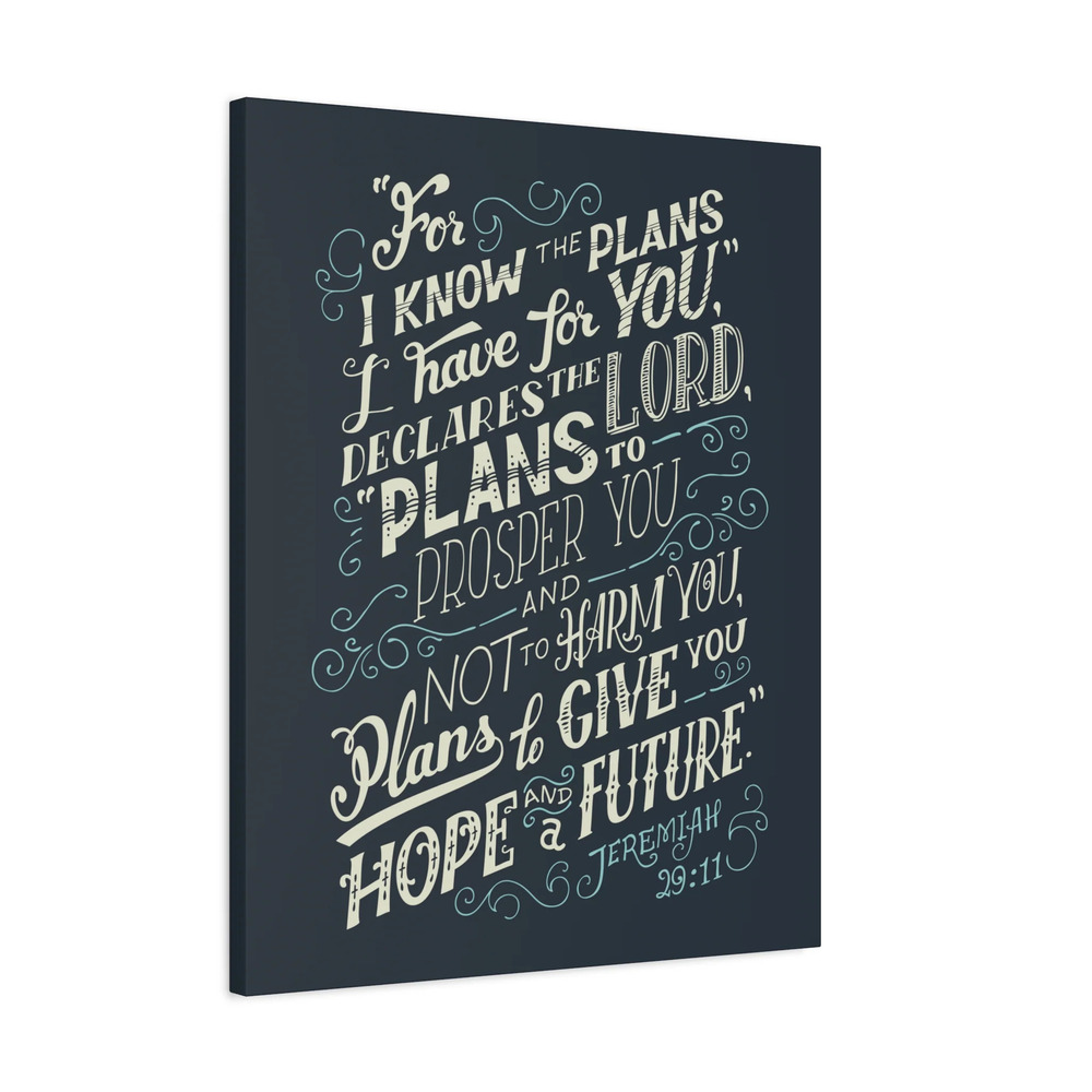 Scripture Canvas Declares The Lord Jeremiah 29:11 Bible Verse Print